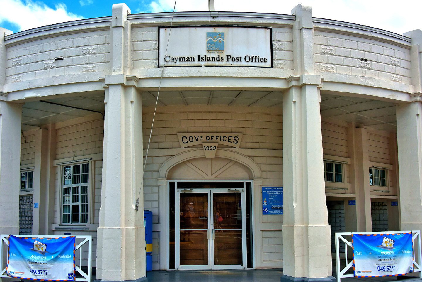 Then & Now. The Town Post Office serving Cayman for 80 years