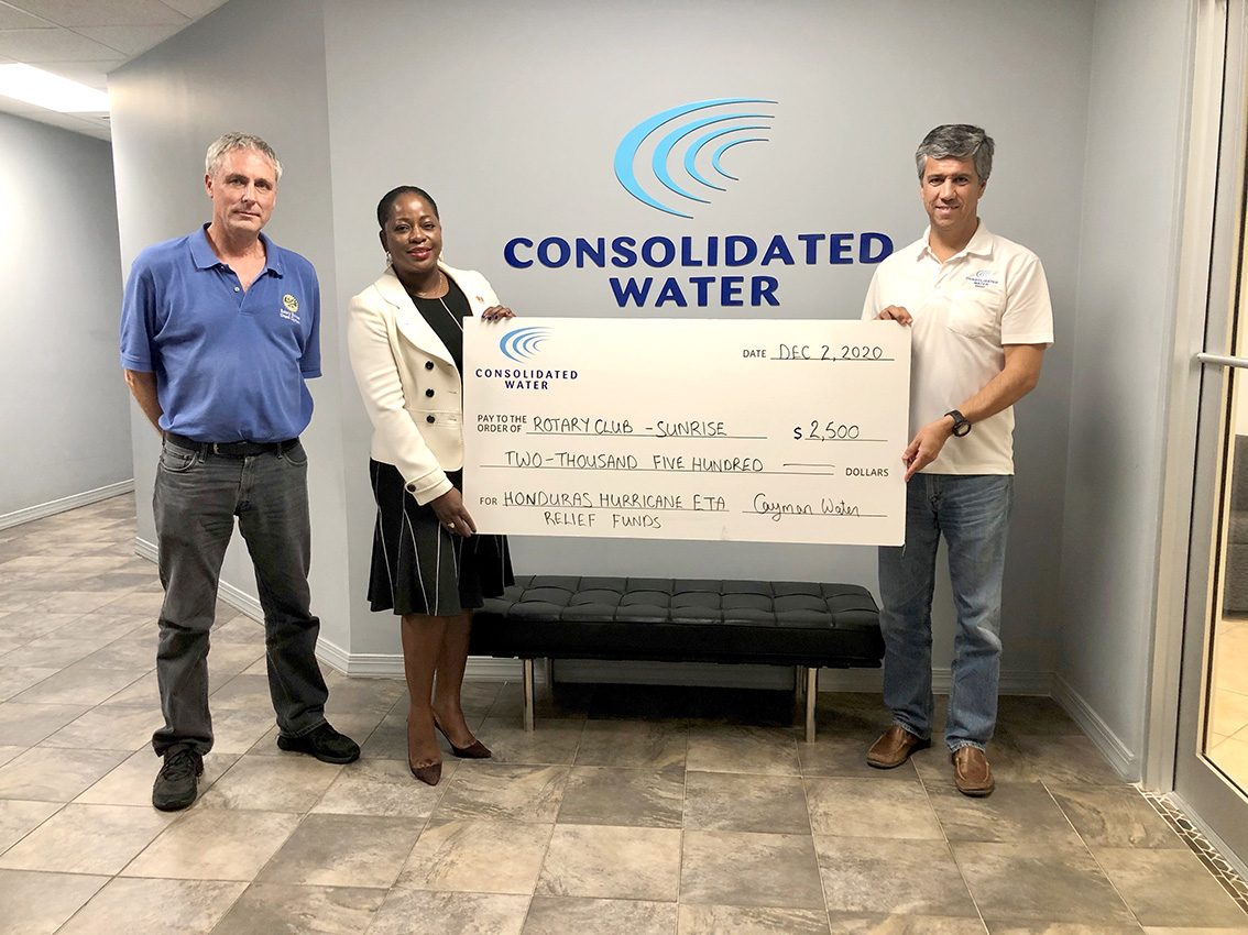 Water Authority, Cayman Water Company & Rotary Sunrise provide water