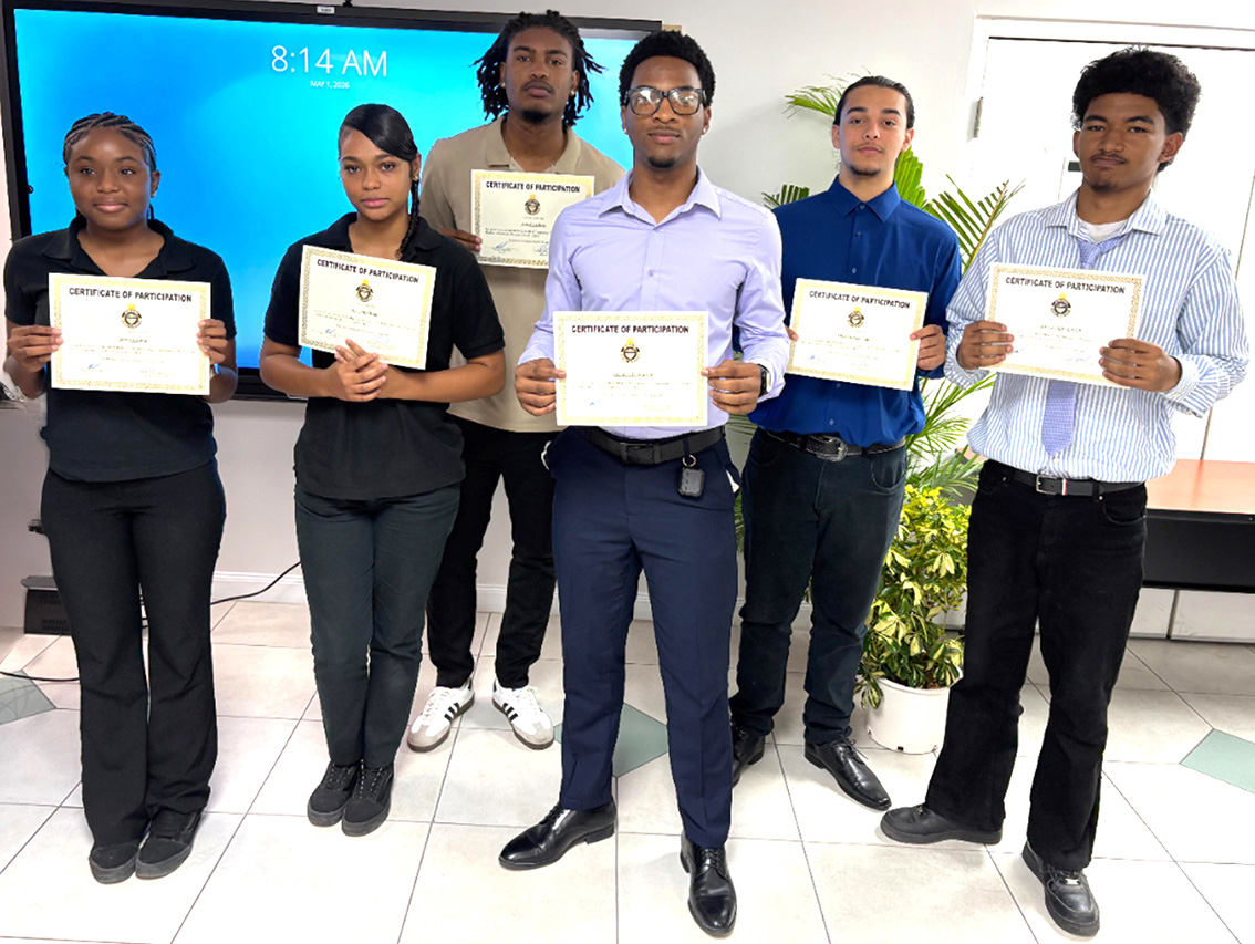 CIFEC Students Complete Internship Programme with Cayman Islands Customs and Border Control (CBC)