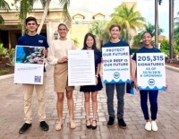 Students Present Royal Caribbean President with Global Petition Signed by over 200k