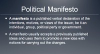The importance of Manifestos