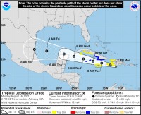 WAITING FOR TROPICAL STORM GRACE - CAYMAN UNDER TROPICAL STORM WARNING