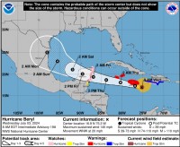 Weather conditions to expect from Beryl