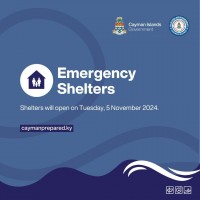 Shelters Open Tomorrow, Tuesday 5 November Ahead of Tropical Storm Rafael