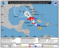 Cayman Islands remain under a Hurricane Warning.