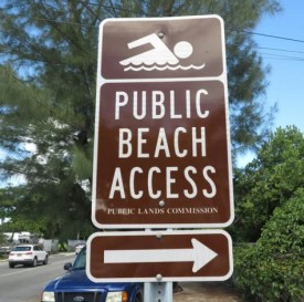 BEACHES OUT FRONT IN ACCESS DISPUTES