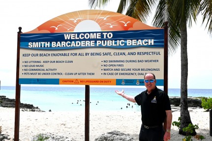 New Beach Signage Installed at Smith Barcadere Promotes Safe and Respectful Public Beach Use