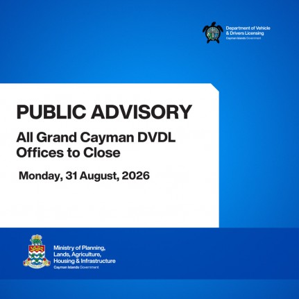 All DVDL Offices to Close on Monday, 31 August 2026