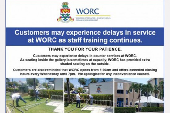 Customers may experience delays in service at WORC as Staff Training continues Customers may experience delays in service at WORC as Staff Training continues