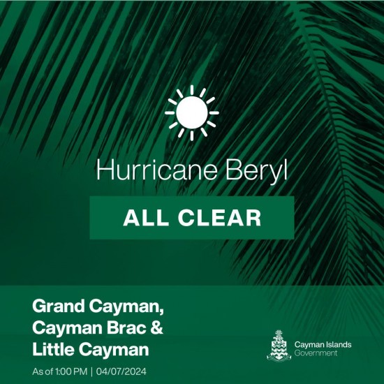 All Clear issued for the Cayman Islands All Clear issued for the Cayman Islands