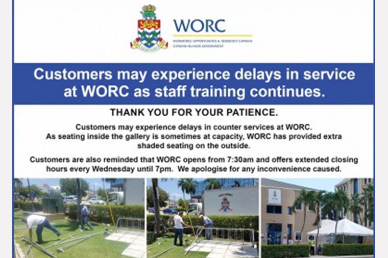Customers may experience delays in service at WORC as Staff Training continues