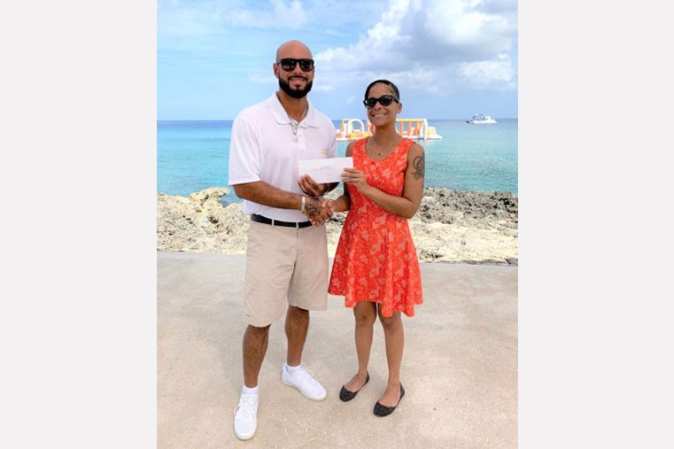 Oasis Aqua Park donates funds to the Cayman Heart Fund