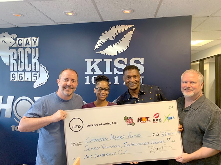 DMS Broadcasting donates funds to the Cayman Heart Fund