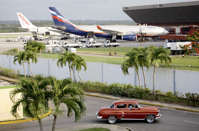 International Airlines arrive at Havana Airport