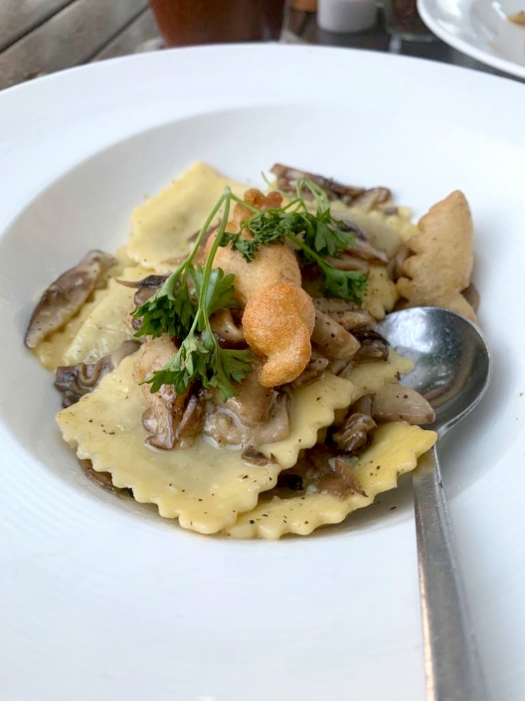 Mushroom ravioli