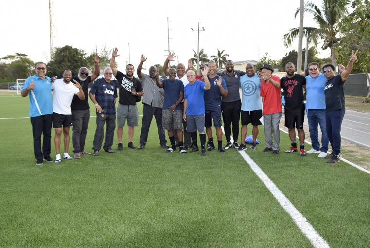 Members of Bodden Town’s famous Reds and Blues