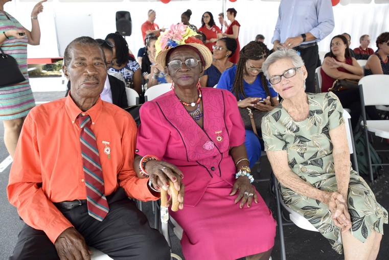 Red Cross Pioneers, (L-r) Oswald Thomas, Myrtle Thomas, and Janilee Clifford