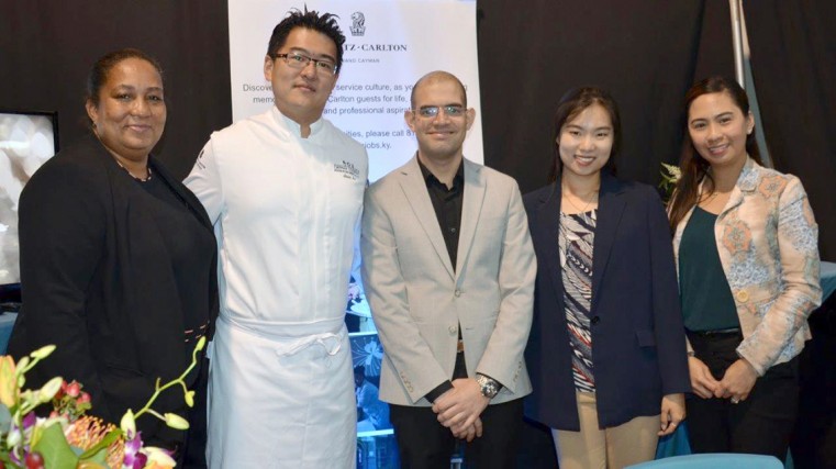 The Ritz-carlton team with Front Desk Manager Jitu Rathore (centre)