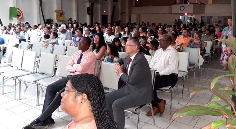 Attendees at the event