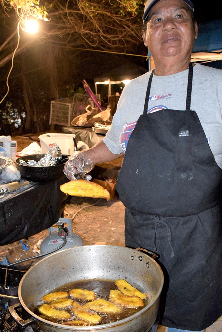 Marie cooked up some great Cayman-style food on the caboose