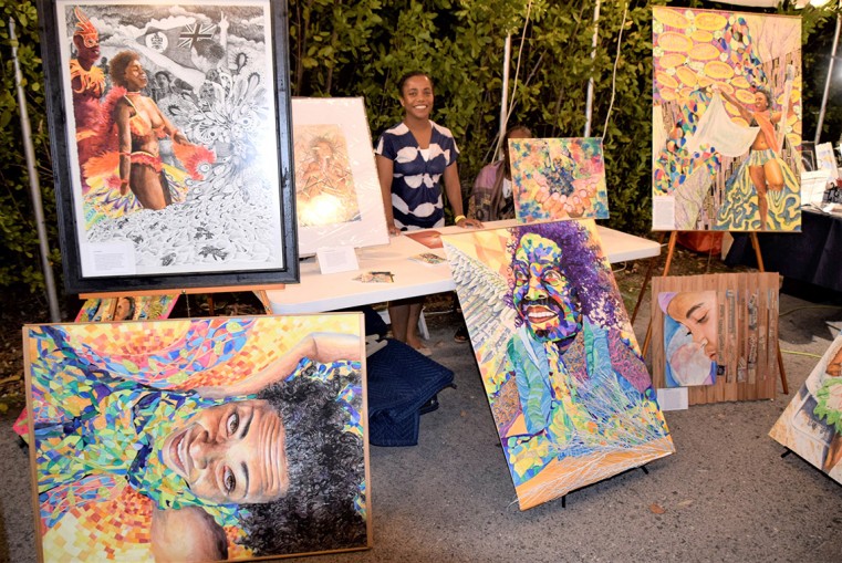 Dubadah Baldeau and her paintings