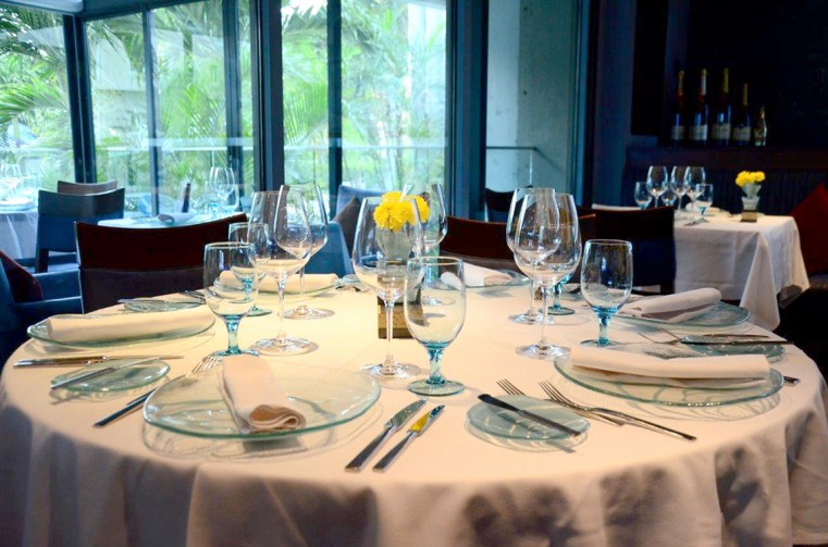 Crisp linens at Blue Cilantro