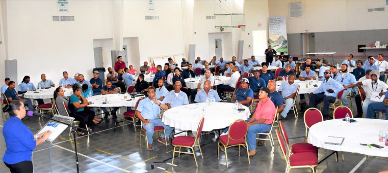 A section of PWD staffers who attend the diploma presentation