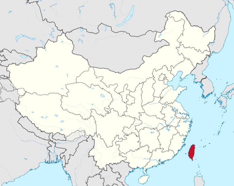 This map puts in context the size of Taiwan compared to China