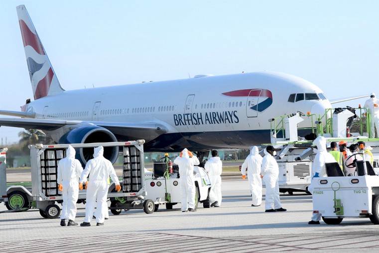 British Airways Flight Arrives in Grand Cayman