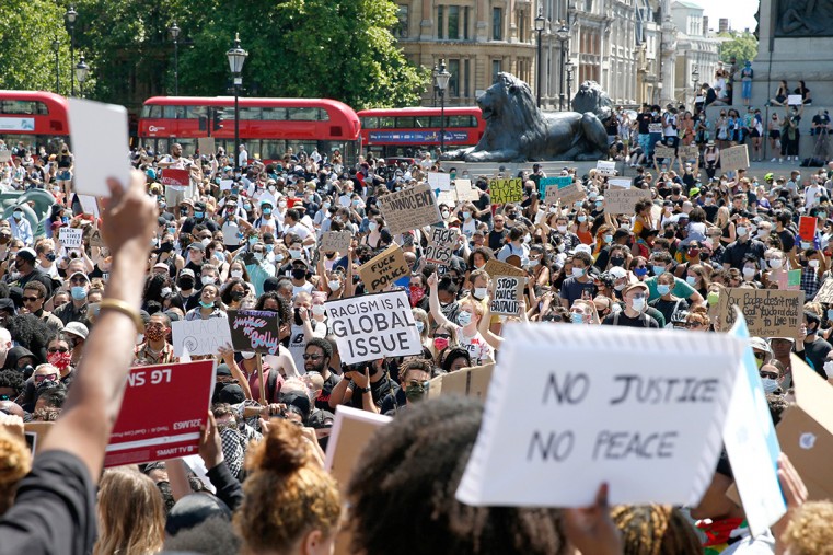Black UK protesters accuse police