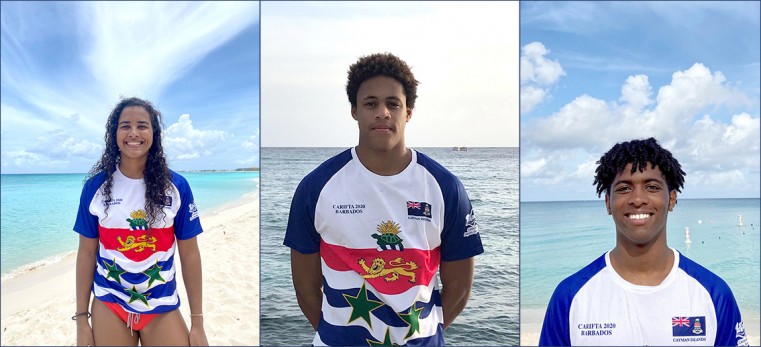 Cayman’s swimmers take to the sea for training...