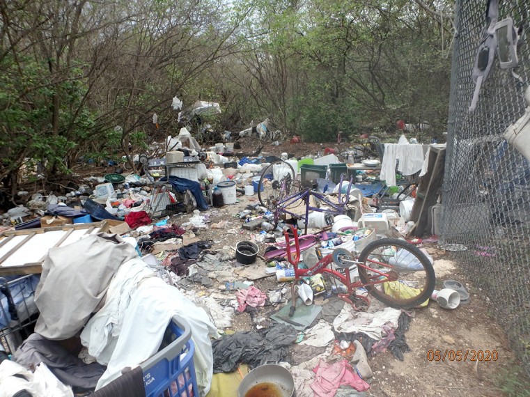 MacLendon Drive in George Town before the DEH clean-up (Photo by DEH)