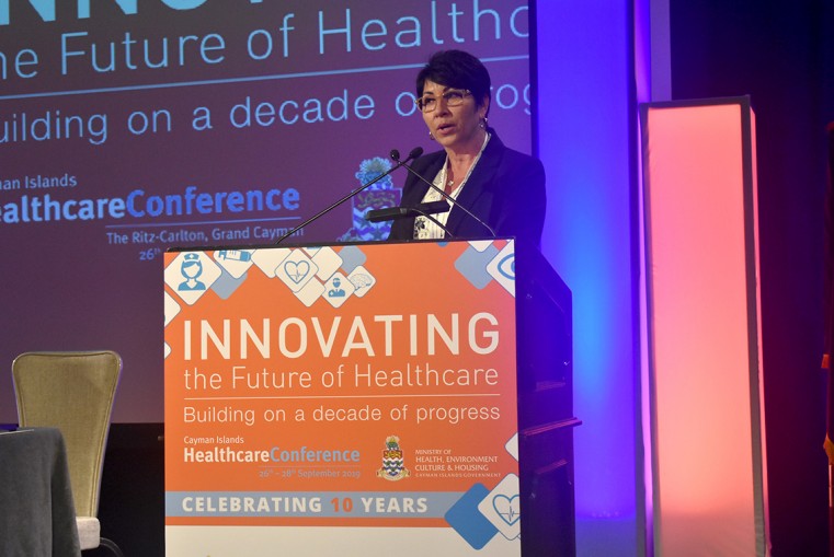 Lizzette Yearwood, Chair of the Conference Planning Committee and CEO of the Cayman Islands Health Services Authority