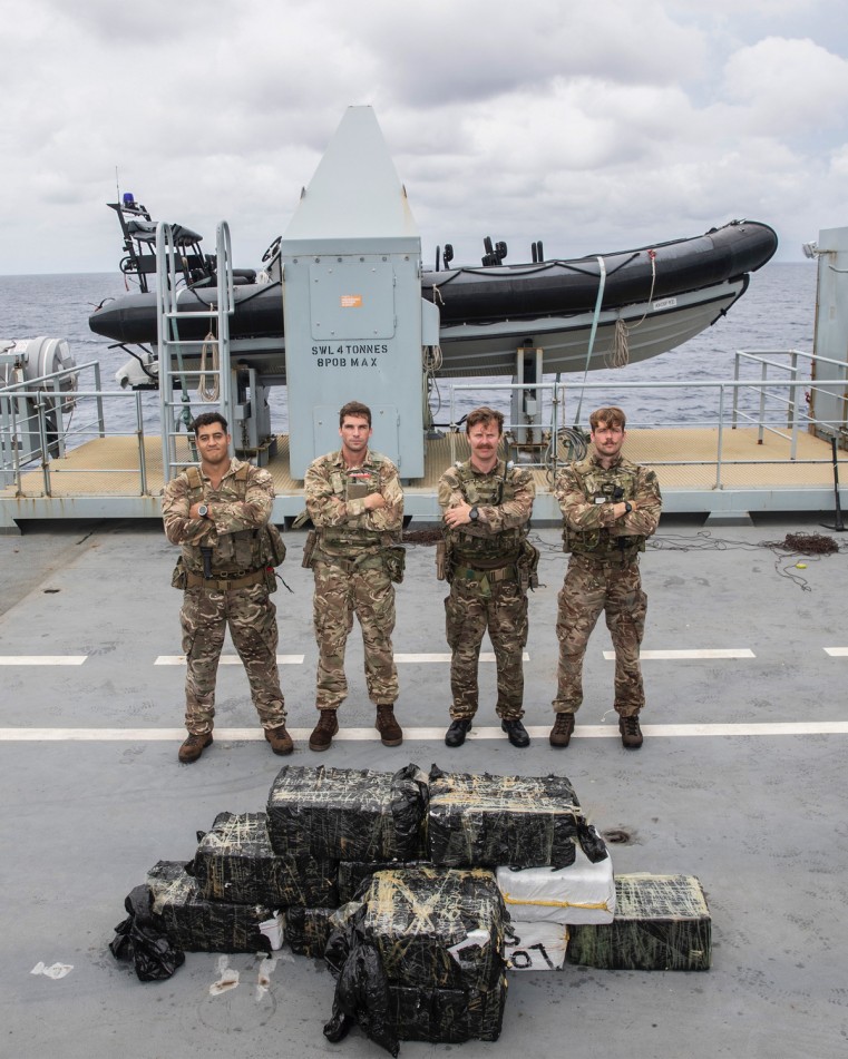 ROYAL NAVY DEAL TRIPLE BLOW TO DRUG TRAFFICKERS