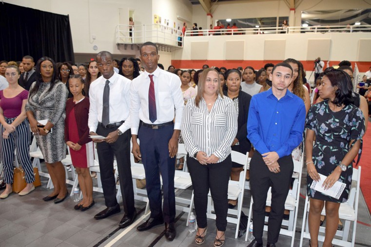 The brightest and the best of Cayman’s Future – all the Convocation Honorees – stand up