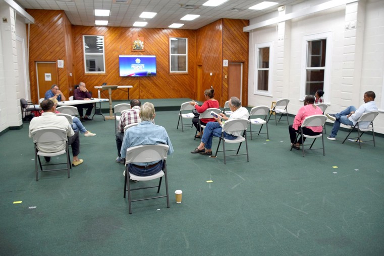 The meeting at George Town Hall