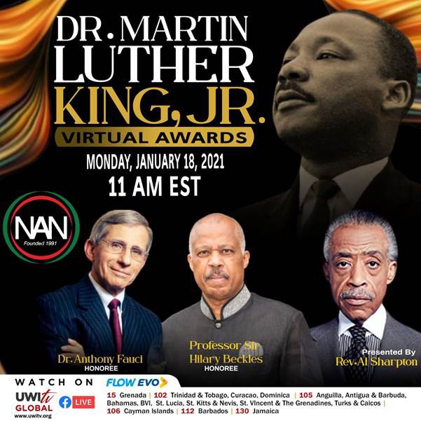 PRESTIGIOUS MARTIN LUTHER KING JR AWARD FOR SIR HILARY BECKLES