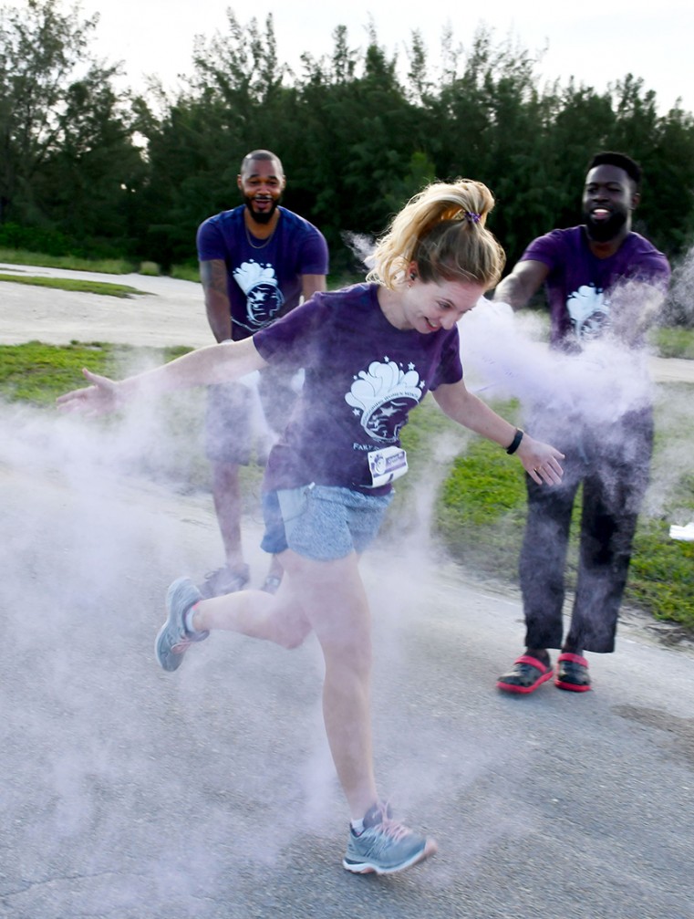 Last year’s HWM Colour Me Purple 5K Walk/Run winner, Caroline James, enjoyed the race (Photo by Elphina Jones)