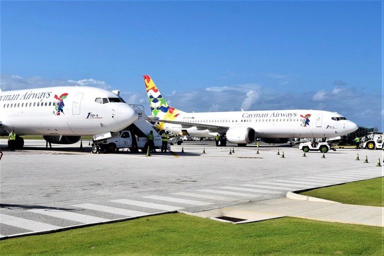 The two Max-8 aircraft ready for takeoff