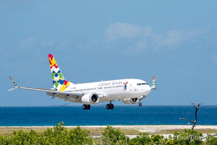 Cayman Governor and the Premier fly aboard CAL’s B737-8