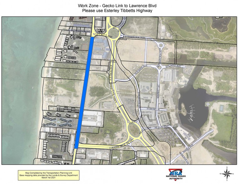 Roadworks – West Bay Road March 1 to March 10