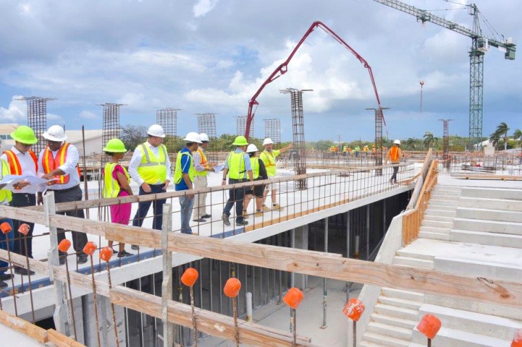 Ministry of Education Tours Construction Site of the New John Gray High School