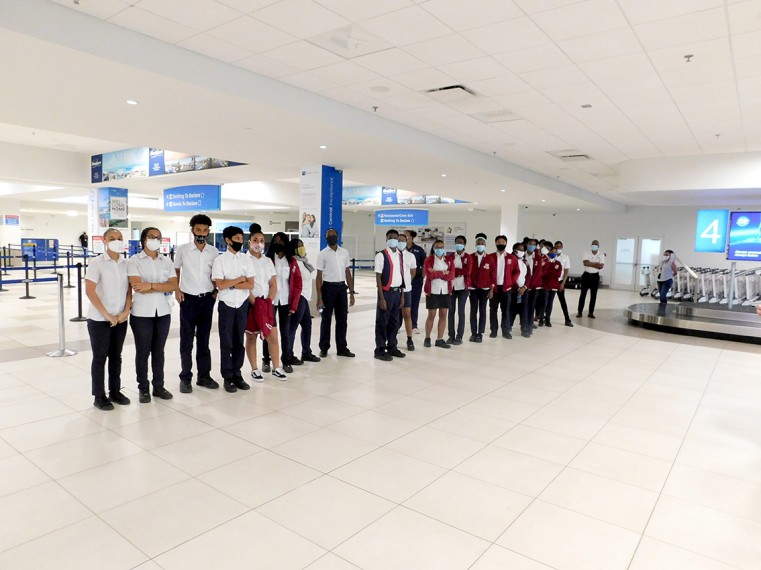 John Gray High School Students Tour Airport Terminal