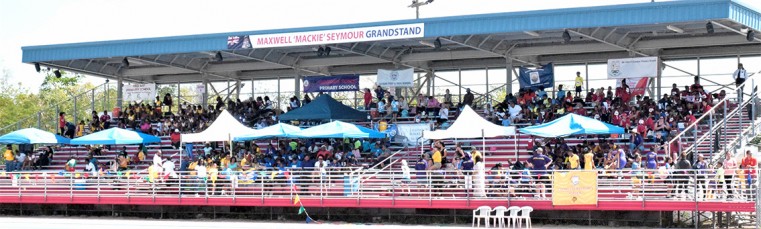 Lots of cheering from the grandstand