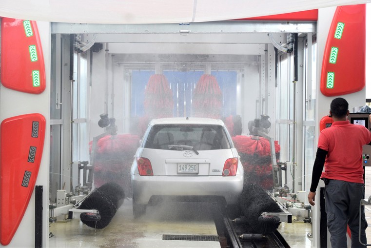 Going into the carwash