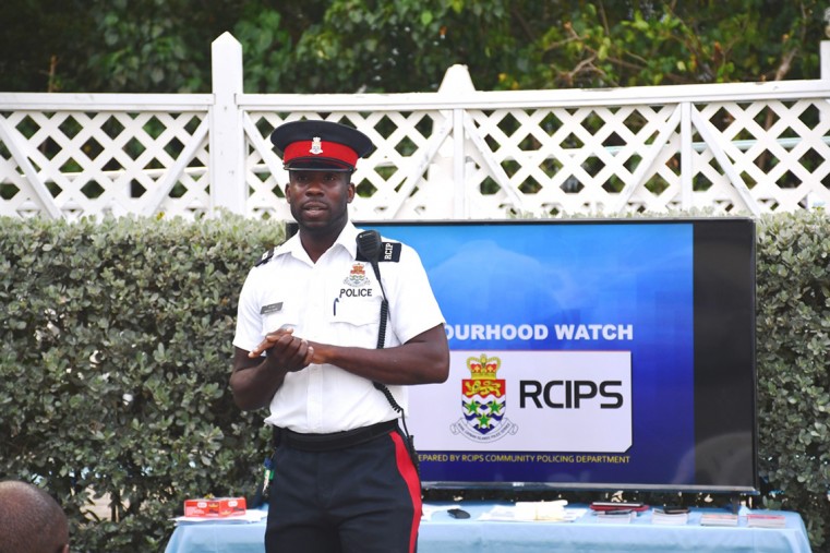 RCIPS Assist with Launch of Neighbourhood Watch in George Town Community