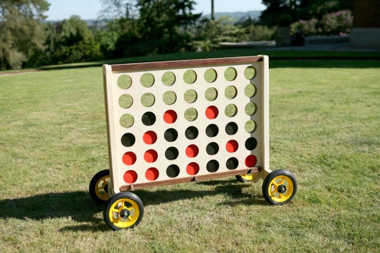 Lawn games includes giant Connect Four