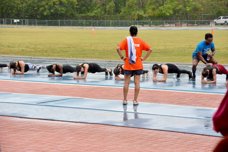 Doing the Plank in the rain