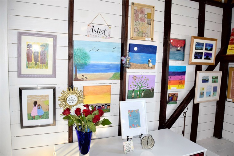 Inside the art studio