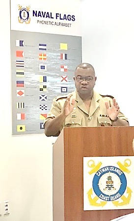 Lt Col. E. Brathwaite, Deputy Commandant of the Cayman Islands Cadet Corps